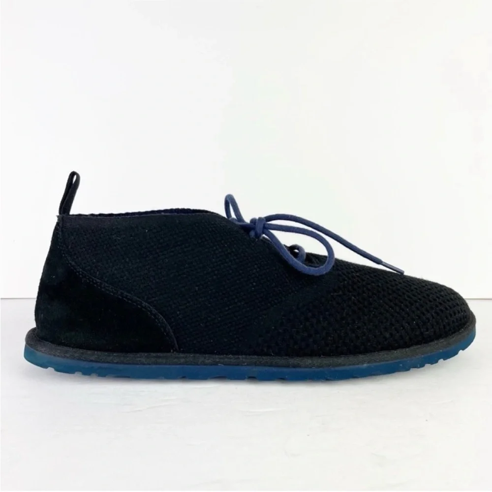 UGG Maksim Hyper Weave Black Wool Suede Lace Up Chukka Ankle Boot Shoes